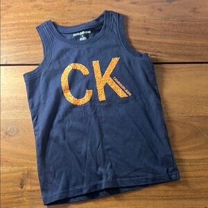 Calvin Klein Blue and Orange Tank Top Athletic Wear